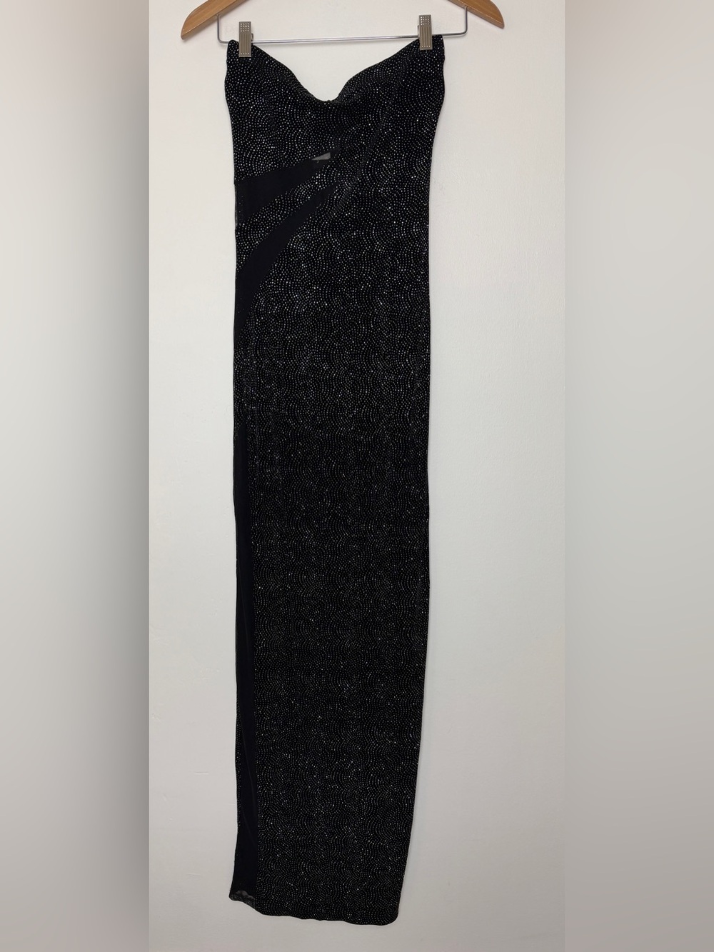 Vintage Sabora Black Sequin Maxi
